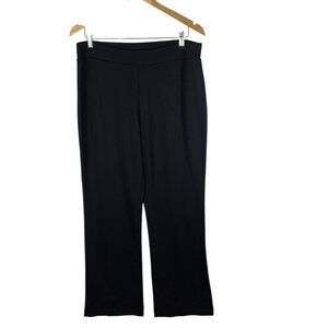 J Jill Pure Jill Pants Womens Medium Pull On Pima Cotton‎ Wide Leg Black Stretch